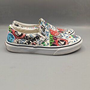 VANS Slip On Sticker Mash-up Skate BMX Size Men 6 / Women 7.5 Pre-Owned
